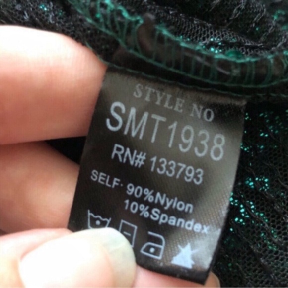 Vici Green Sequin Button Up Blouse - Picture 4 of 6